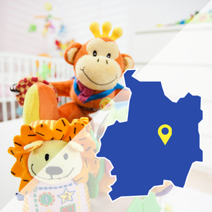 Localisation de la micro-crèche Familles Rurales « Doudou et compagnie » située à La Bouëxière en Ille-et-Vilaine.